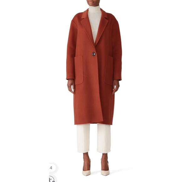 Becken Sienna Wool Long Lapel Coat M